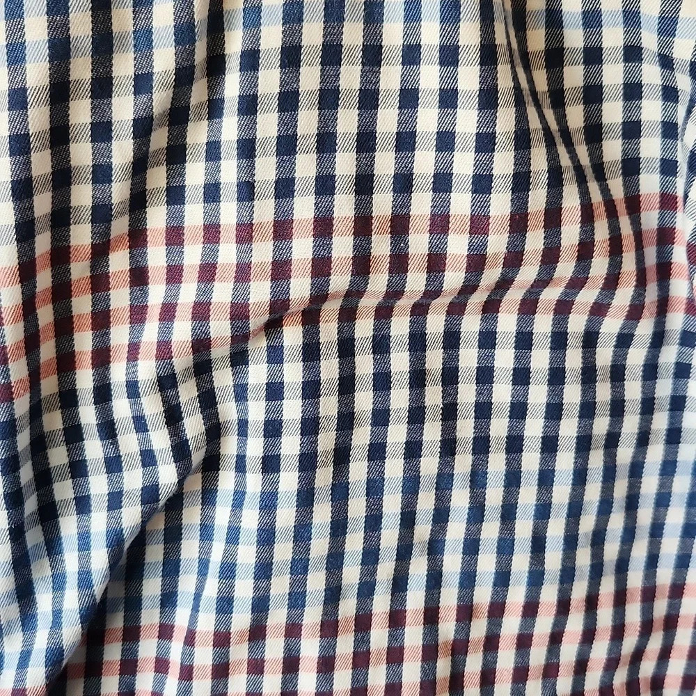 Tommy Hilfiger Blue Pink White Plaid Button Down Shirt - Picture 9 of 13